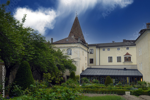 Hofburg, an ancient bishop's palace the structure is surrounded by the Court Garden (Herrengarten) originally reserved for the clergy and open to the public since 1992 Bressanone South Tyrol, Italy