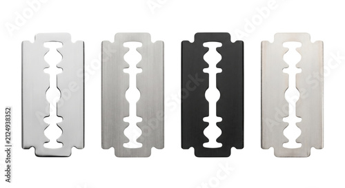 Cuadro en lienzo Set of stainless steel safety razor blades