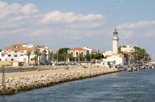 Le Grau-du-Roi Lighthouse and Fishing Harbor, Occitanie, France