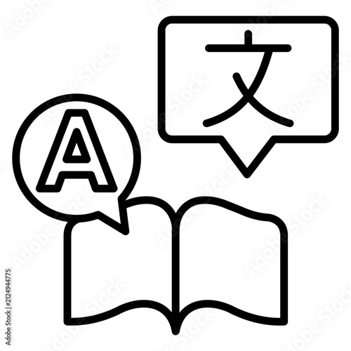 Obraz na plátně Language Learning Icon
