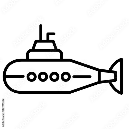 Bild auf Leinwand Submarine Icon