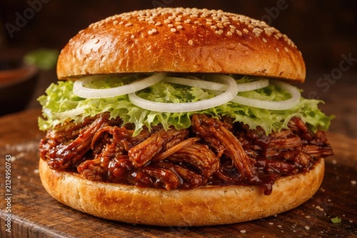 BBQ Pulled Pork Burger with...