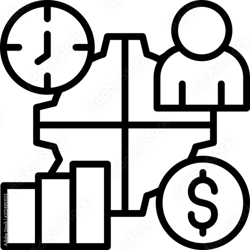 Resource Management line icon