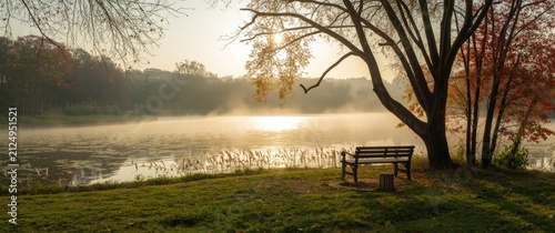 Tranquil Bench by Misty Lak...