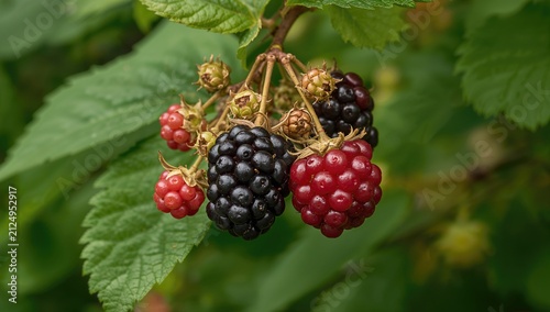 Fresh Raspberries and Black...