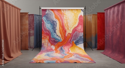 Colorful Abstract Fabric Ba...