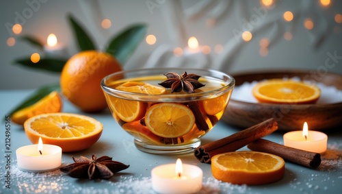 Spa still life featuring a ...