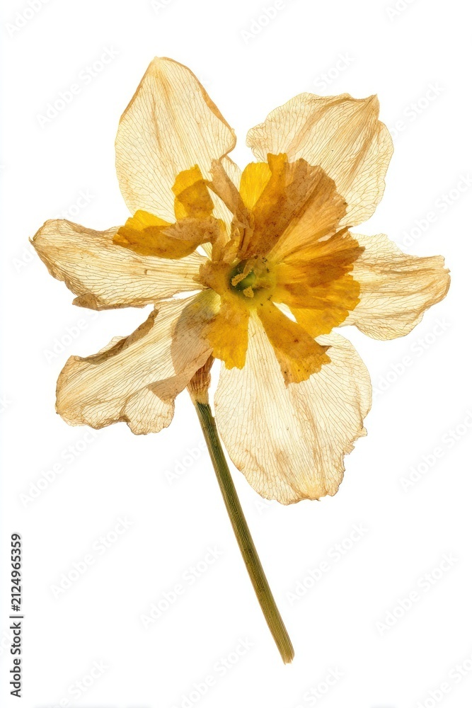 Obraz premium Delicate pressed daffodil flower