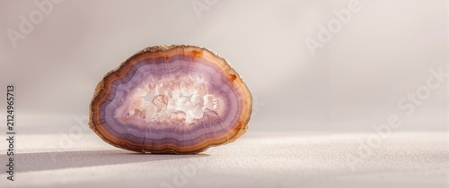 Geode Slice with Pink and P...