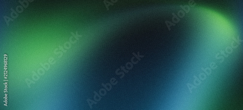 Deep Emerald Green, Teal, and Dark Blue Abstract Gradient Background Featuring Soft Wavy Blurs with Heavy Grainy Noise Texture