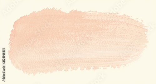 Soft Peach Brush Stroke on Light Cream Background
