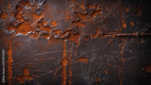 Rusty Metal Surface with Or...