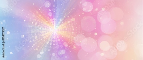 Colorful Abstract Light Burst Background with Soft Bokeh Effects