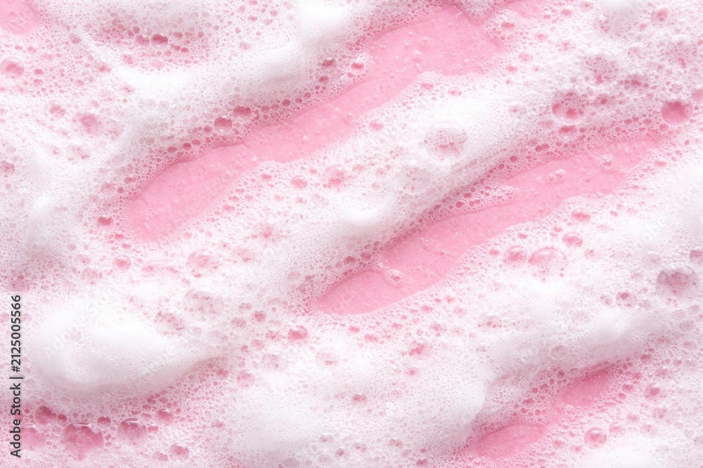 Fototapeta premium Pink and White Foamy Bubble Surface with Soft Texture