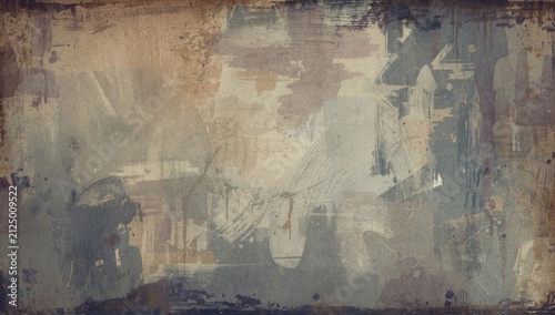 Abstract Grunge Texture Background with Muted Blue and Beige Tones