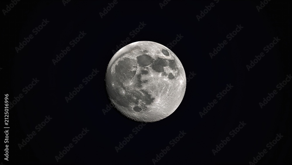 Obraz premium Full Moon Illuminating a Dark Night Sky