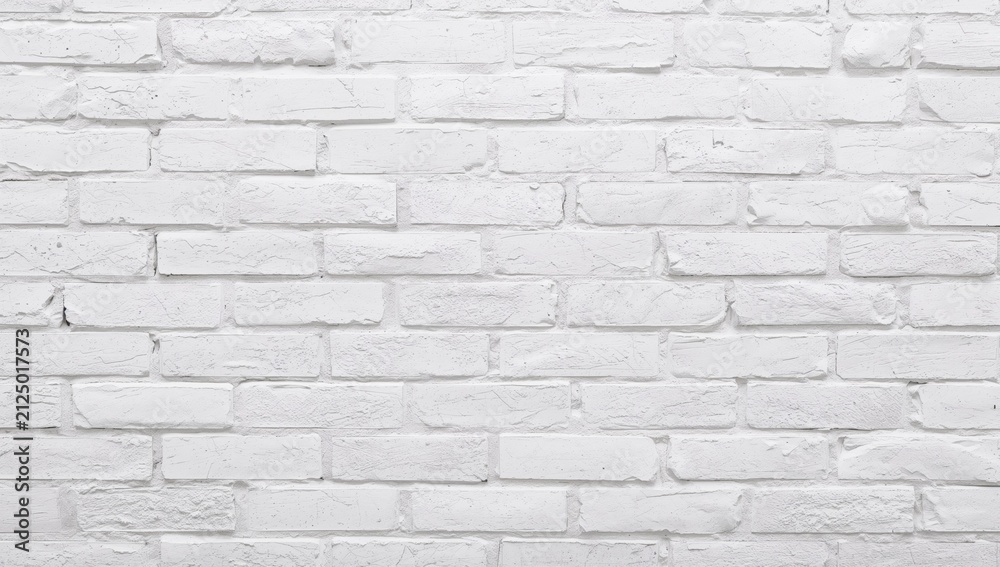 Fototapeta premium White Brick Wall Texture with Rough Surface and Even Pattern