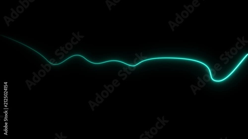 neon line animation on a black background