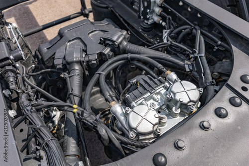 Картината върху платно Semi truck chassis EBS brake control valve valve module