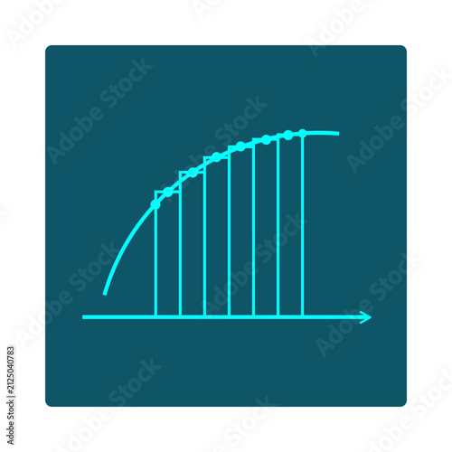 Cuadro en lienzo Definite Integral: Calculating Area Under a Curve with Riemann Sums