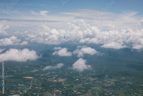 The view from the airplane window