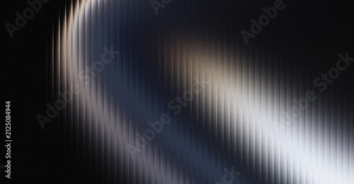 Minimalist Dark Abstract Gradient Background with Platinum Silver Light Beam, Slate Blue Shadows, and Vertical Ribbed Grainy Noise Texture