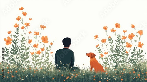 Dog Training and Positive Reinforcement Concept Illustration. AI generated