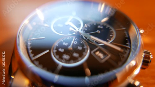  4K Elegant Analog Wrist Watch Macro Shot