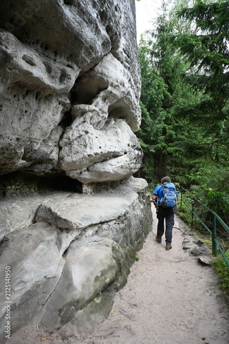 Wanderer an den Prachauer Felsen