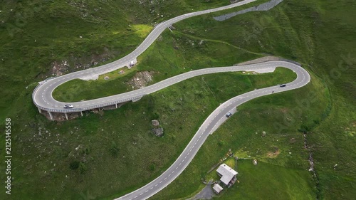 Winding Grossglockner High Alpine Road in Austria