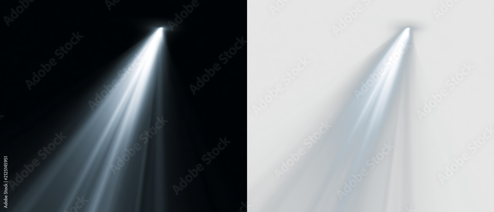 Naklejka premium White Spotlight with Soft Volumetric Light Effect PNG