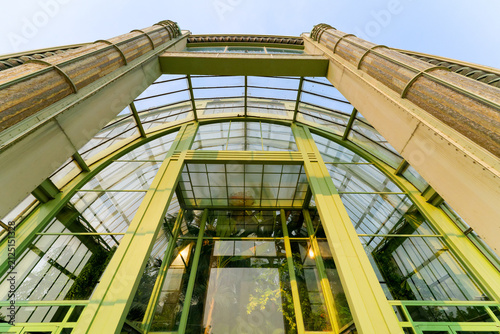 Greenhouses of the garden of Plants in the 5th arrondissement  of Paris city