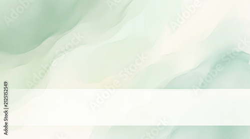 Abstract Sage Green Watercolor Background with White Text Banner