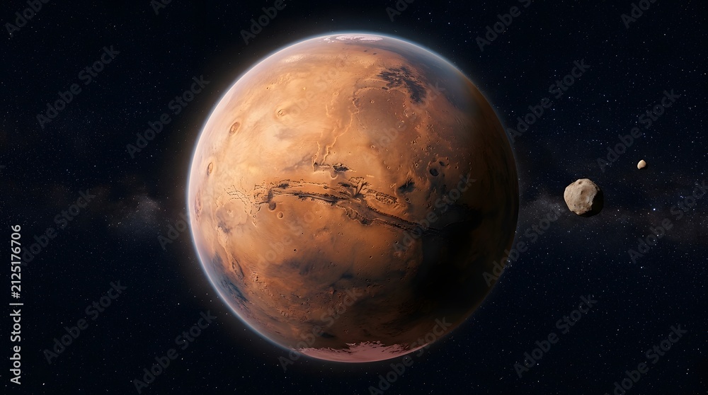 Obraz premium Planet mars realistic 3d render