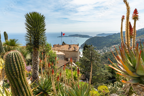 Eze Jardin Exotique garden overlooking Saint-Jean-Cap-Ferrat on the French Riviera