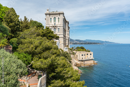 Oceanographic Museum of Monaco standing on a scenic Mediterranean cliff