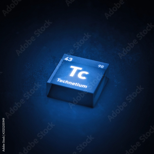Cuadro en lienzo Chemical Element Technetium Tc. Periodic Table 3D