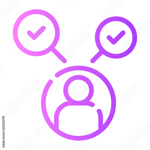 Naklejka decision making gradient icon