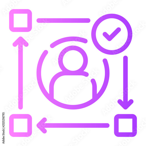 Naklejka person gradient icon