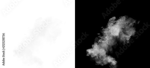 Realistic White Fog Smoke PNG Isolated on Transparent and Black Background, Soft Steam Overlay, Atmospheric Vapor Cloud, Mist Texture Graphic