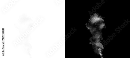 Realistic Dense White Smoke Overlay PNG on Transparent and Black Background, Steam Vapor Cloud, Fog Texture, Atmospheric Mist Graphic Resource