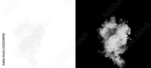 Smoke Mist PNG Isolated on Transparent and Black Background, Realistic Steam Cloud Overlay, Atmospheric Vapor Effect, Soft Fog Texture