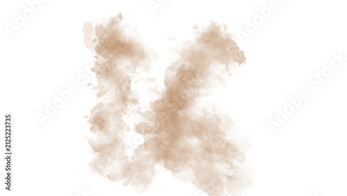 Soft Brown Dust Cloud PNG on Transparent Background, Realistic Sand Smoke Overlay, Atmospheric Desert Debris Effect, Natural Powder Mist Texture