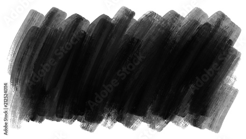Distressed marker paint brush stroke ink blot element isolated on background. Creative grunge splatter texture block for modern streetwear graphic design layout banner clip art.