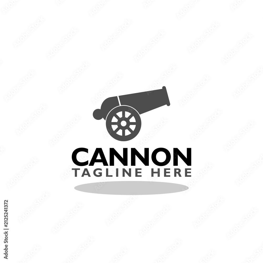 Fototapeta premium Cannon logo icon with shadow