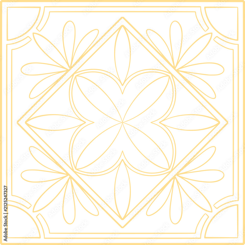 Fototapeta premium Square Tile Seamless Pattern Graphic