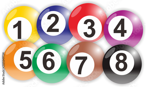 colorful numbers on white background 