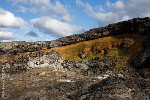 Konstfotografi Colorful Volcanic Terrain and Geothermal Steam