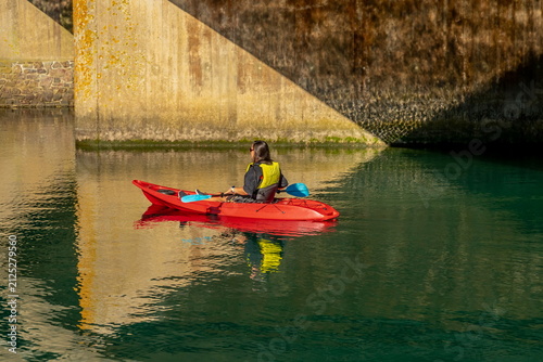 Kayaking on the river Axe in East Devon