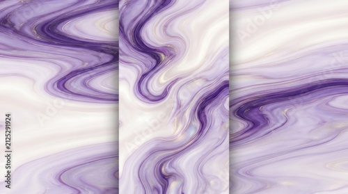 Abstract purple marble texture on vertical panels.